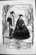 Old Antique Print The Mistletoe Bough Bessy Path Woman Man Gilbert 1861 19th