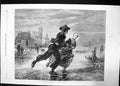 Antique Old Print Exhibition Winter In Zealand Dillens 1862 Pond Ice Skating