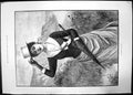 Antique Old Print Breeze Off The Land Cowell 1890 Woman Unbrella Hat Beach 19th