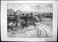 Antique Old Print Cavalry Charge Two Squadrons Hussars Royal Dragoons 1890 19th