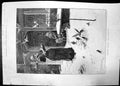 Antique Print Christmas Morning Early Breakfast Woman Child Dog Birds 1884 19th