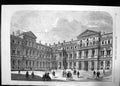 Original Old Antique Print New Foreign And India Officers Quadrangle 1866 19th