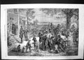 Original Old Antique Print Incident General Sherman March Georgia New York 1866