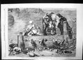 Original Old Antique Print Hudibras Ralpho In Stocks 1866 Pettie Horses Croft
