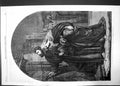 Original Old Antique Print First Christmas Eve Kriebel Mary Joseph 1866 Inn