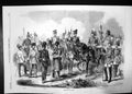 Original Old Antique Print Austrian Siers 1859 Horse Foot Life Guards Victorian