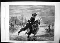 Antique Print Winter In Zealand By Dillens Ice Skating 1862 Man Woman Pond 19th