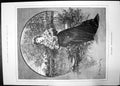 Antique Old Print Maiden Meditation Knowles 1881 Woman Portrait Bench Flowers