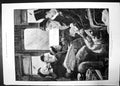 Antique Old Print Christmas Journey As We Do It Now 1881 Train Crowd Emslie