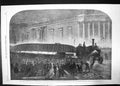 Antique Old Print Brays Traction Engine London Night Monster Load Bank 1862