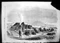 Original Old Antique Print 13 Inch Mortar Battery Sebastopol 1855 Men Siers