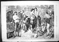 Old Antique Print Lawn Duke Palace Orlando Engage Charles Wrestler 1855 19th