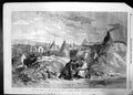 Antique Old Print Huts And Tents Rifles Royal Marines Heights Balaclava 1855