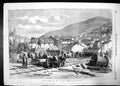 Antique Old Print Commencement Railway Work At Balaclava 1855 Horses Track 19th