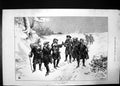 Old Antique Print Going To The Dance 1871 Winter Snow Men Music Barnard 19th