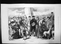 Original Old Antique Print In The Highlands 1871 Women Men Children Dogs Swains