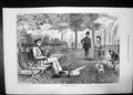 Old Antique Print Chill October Rotten Row 1871 Man Police Dog Children 19th