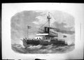 Antique Old Print Ironclad Fleet Hms Devastation 1871 Boat Rough Seas Flags