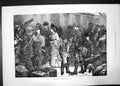 Antique Old Print Going North Dunblane Station 1871 Women Children Men Dog 19th