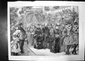 Original Old Antique Print Prince And Princess Wales At Manchester 1887 Royal