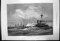 Original Old Antique Print Hms Devastation & Valorous Off Portland 1873 19th