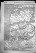 Old Antique Print Map Country Between River Alma & Balaklava Armies 1855 19th