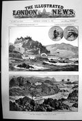 Original Old Antique Print Nassif Kheir Passing Up Bab El Kebir On Nile 1884