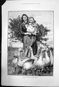 Old Antique Print Coming Events Cast Their Shadows Before Ae Emslie 1884 19th
