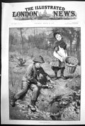 Old Antique Print Where Primroses Grow W Rainey Children Primroses 1887 19th