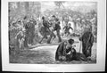 Original Old Antique Print Negro Baptism In United States Felix Regamey 1887