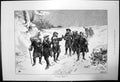 Original Old Antique Print Going To The Dance F Barnard Snow Scene 1871 19th
