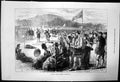 Original Old Antique Print Highland Games Aboyne Aberdeenshire Pipers 1871 19th