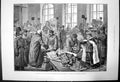 Antique Old Print Custom Officers Examining Luggage Germany Wirballen 1887 19th