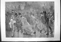 Original Old Antique Print Frost & Fog Lucien Davis Winters Day Scene 1887 19th