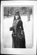 Original Old Antique Print The Nearest Way To Church Davidson Knowles 1889 19th