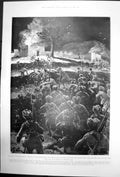 Antique Print Indian Frontier Rising Sikhs Fighting Tseri Kandao Pass 1897 19th