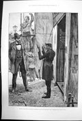Antique Old Print Rc Woodville Showman Trying To Sell His Show To Gent 1891