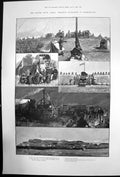 Original Old Antique Print British South African Co Expedition Mashonaland 1891