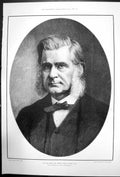 Old Antique Print Late Hon Thomas Henry Huxley Died Eastbourne 1895 1895 19th