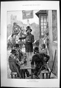 Old Print Village Politicians Redivision Property Saturday Pub Horse 1892 19th