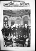 Old Print General Election Announcing Polls Carlton Club Politicians 1892 19th
