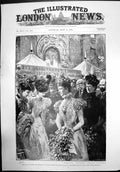 Antique Print Highness Princess Wales Opening Press Bazaar Hotel Cecil 1898