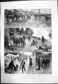 Antique Old Print Spanish American War Battle San Juan Cavalry Squadron 1898