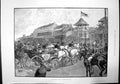 Antique Old Print Ascot Races Arrival Royal Party Horseracing King Queen 1891