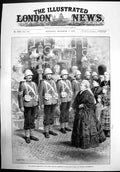 Old Print Ashanti Expedition Queen Victoria Scots Guard Windsor 1895 Begg 19th