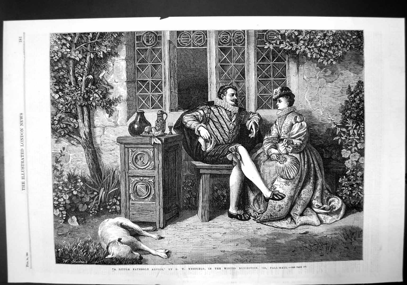 Old A Little Fatherly Advice By Dw Wynfield Exhibition Pall Mall 1866 Victorian