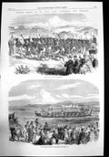 Antique Print Native Games Te Papa Camp Tauranga New Zealand War Dance 1866