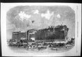 Old Antique Print The Northumberland Afloat Vessel Millwall Deptford 1866 19th
