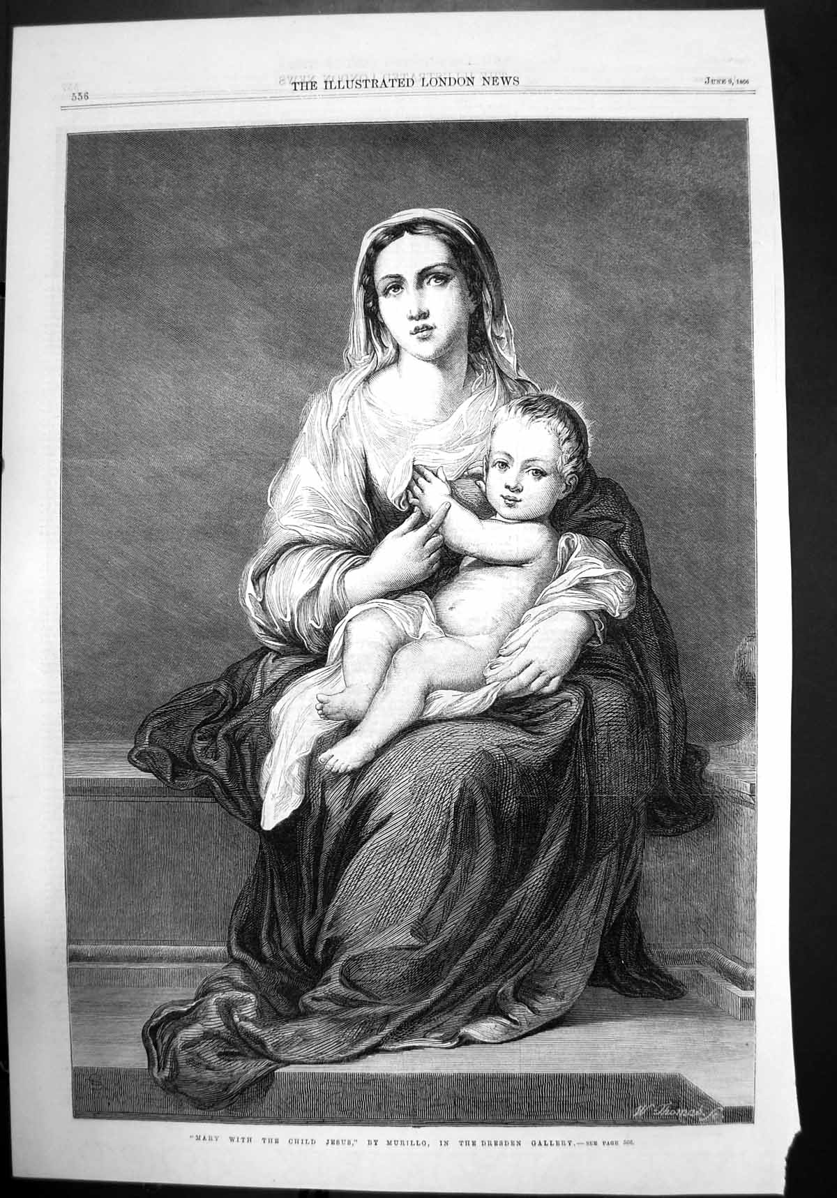 Old Mary With The Child Jesus By Murillo In The Dresden Gallery 1866 Victorian