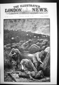 Antique Print Indian Frontier Sniping Affair By The Camp Rifle Machete 1898